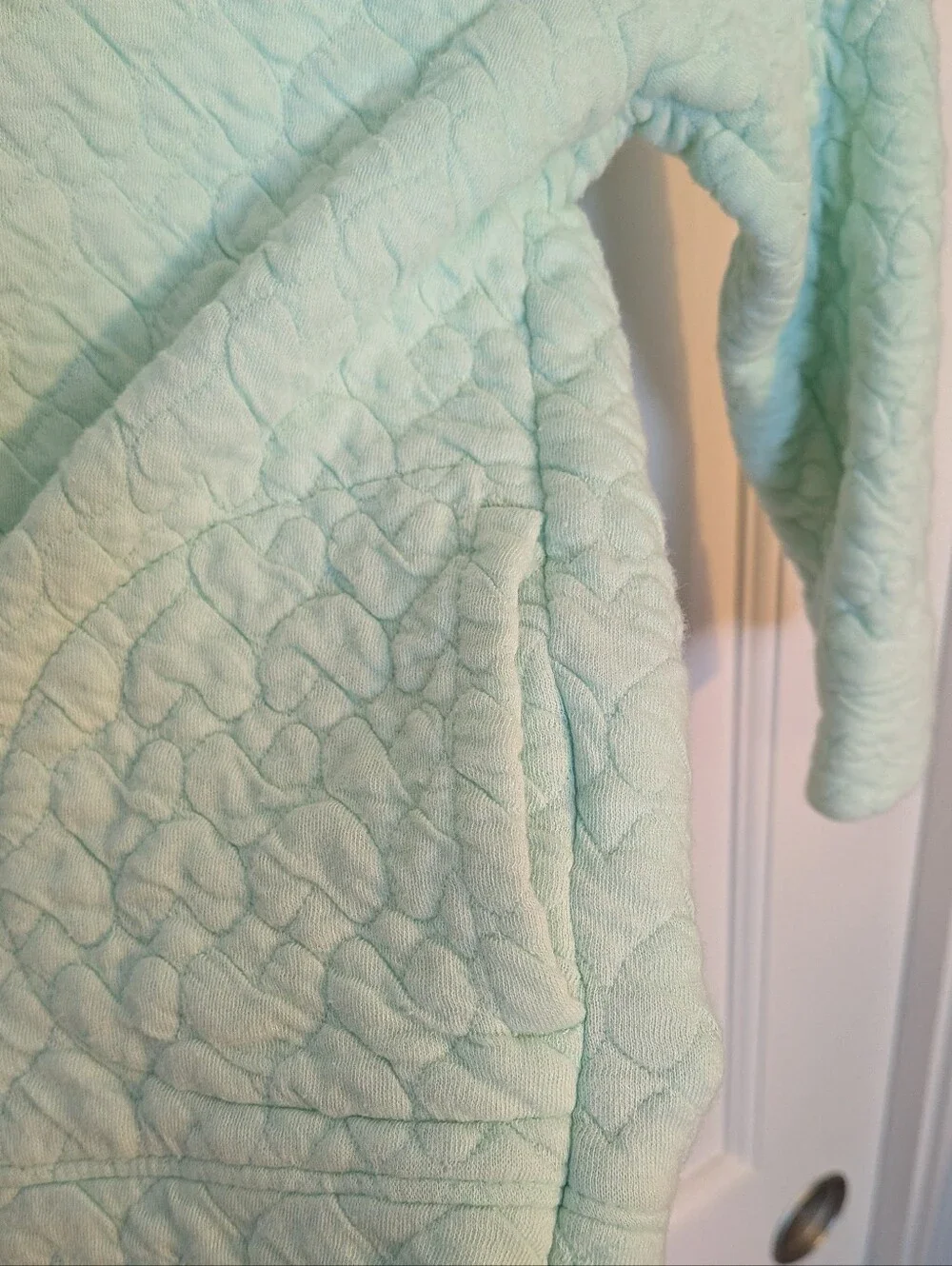 Old Navy Light Green Quilted Zip-Up Hoodie Jacket, size 5T
